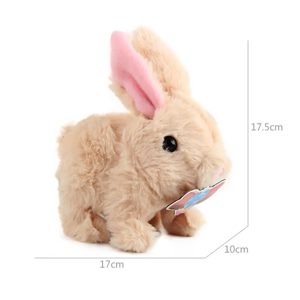 Plush Bunny With Cute Scarf Accessories Battery Operated Hopping Rabbit Interactive Toy Limbs Will Walk For Children Boy Girls | Игрушки и