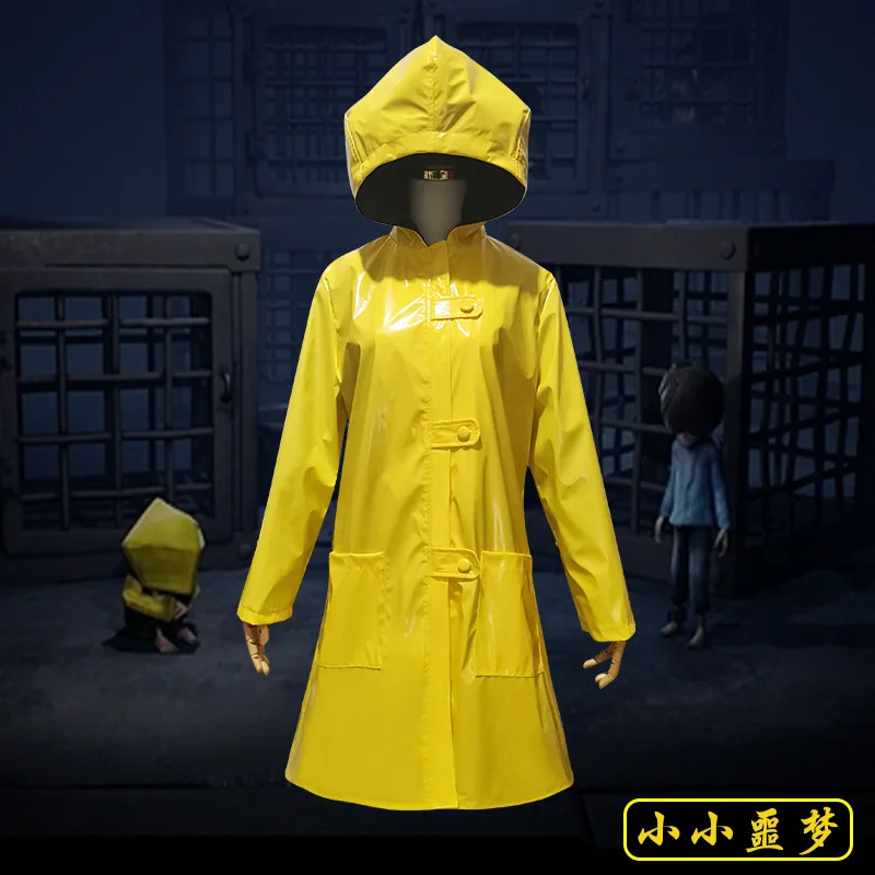 

Nightmare Max Cosplay Costume Little Six Uniform Yellow Hooded Jacket Coat Cape for Halloween