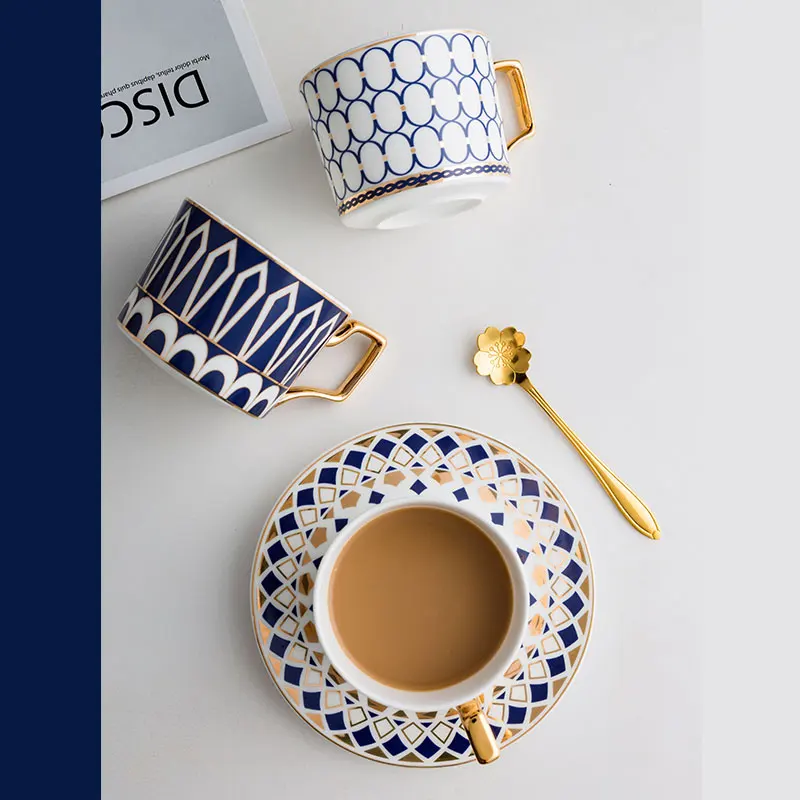 Современный роскошный Европейский маленький Набор чашек и блюдец чашка для