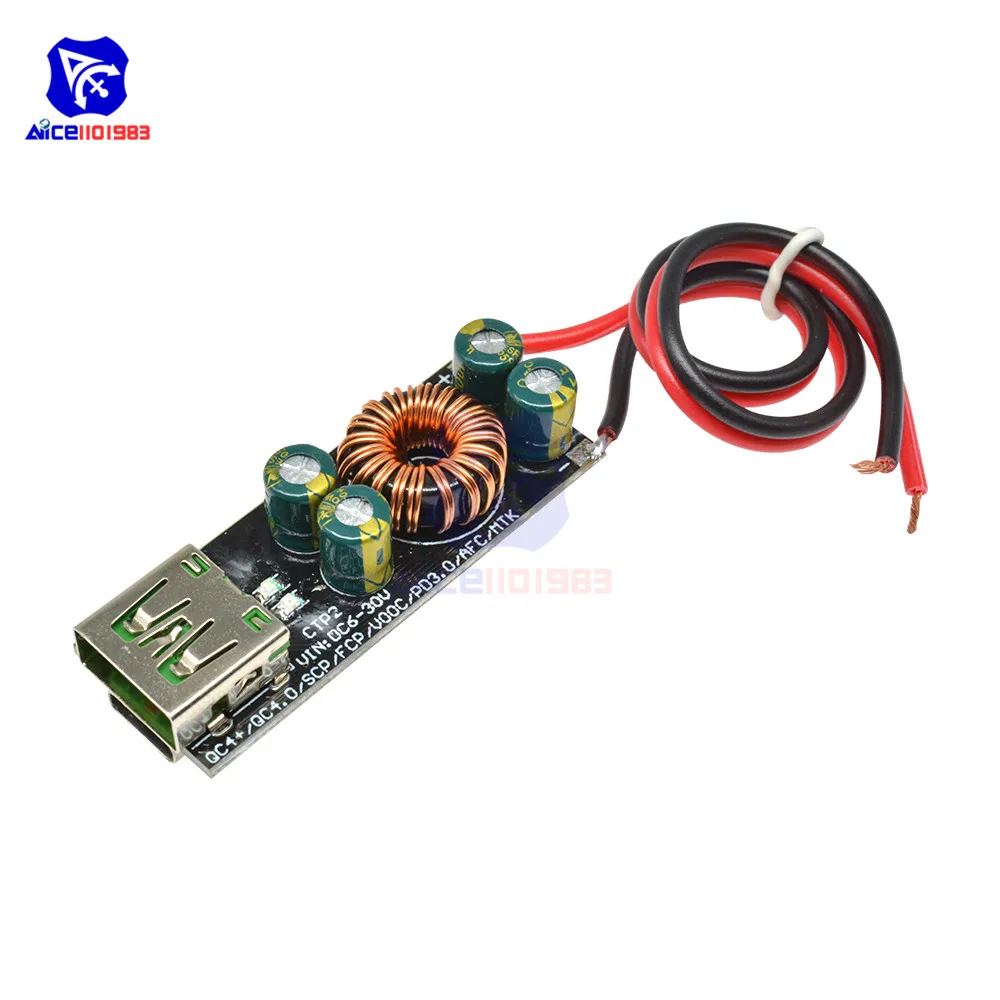 QC4.0 QC3.0 USB Type-C Smartphone Quick Charger 6 -35V Step Down Buck Converter Module for Huawei SCP/FCP Apple PD Qualcomm | Электронные