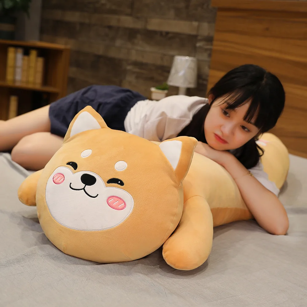 120 см большая мягкая мультяшная подушка с животными милая плюшевая Сиба-ину слон