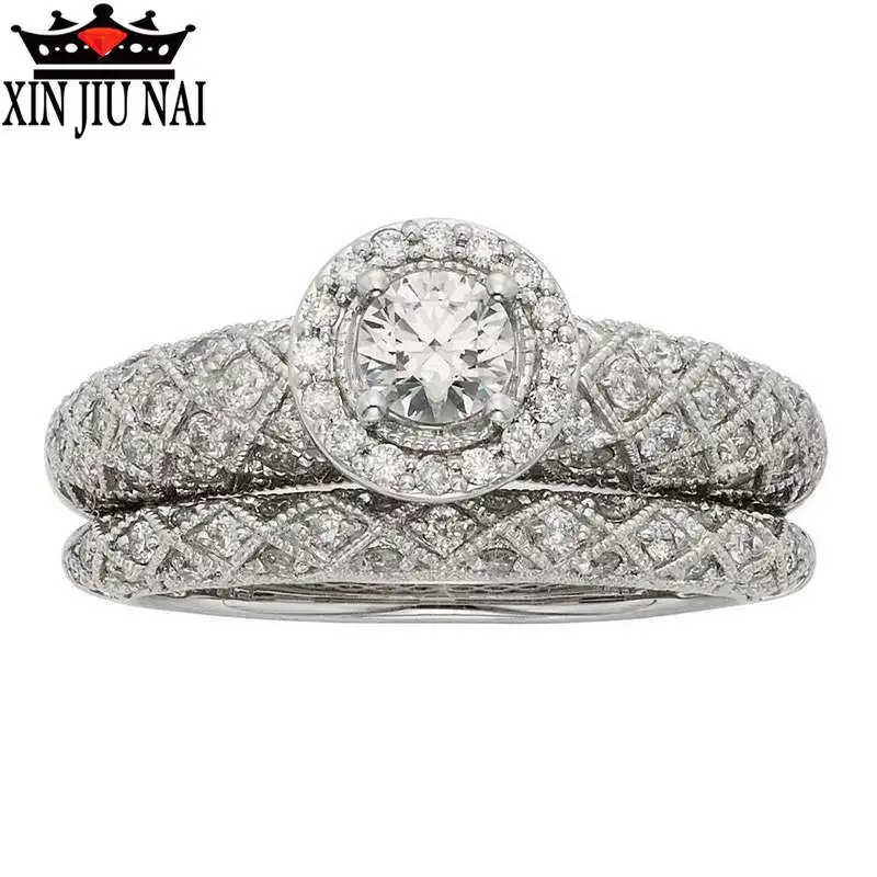 Женское кольцо с инкрустированным цирконием ювелирное украшение в классическом