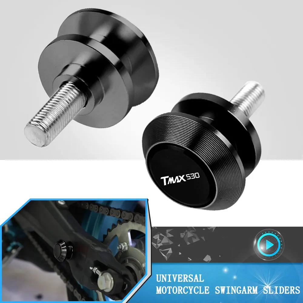 

6 мм мотоциклетные алюминиевые катушки с ЧПУ, винты-Слайдеры для Yamaha TMAX500 TMAX530 T-Max 500 530 2001-2018 2017 2016