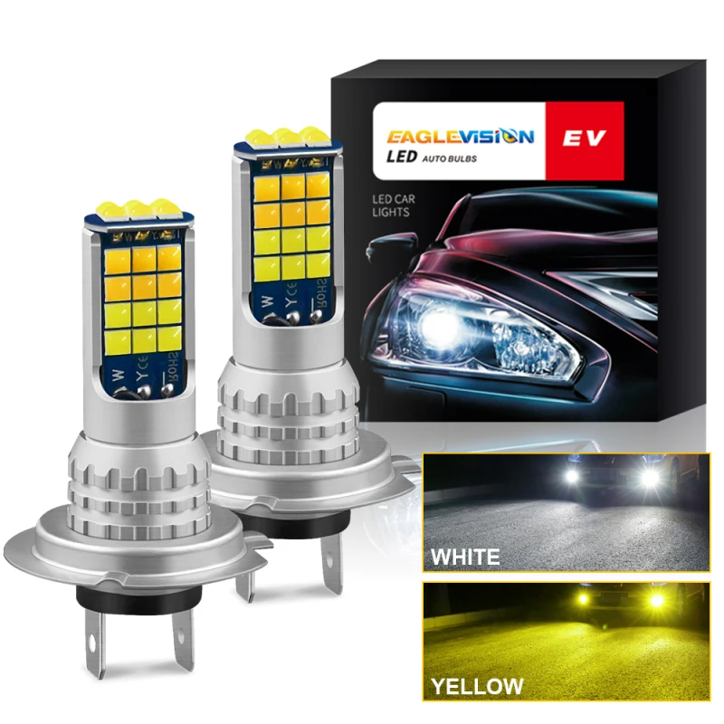 

Car LED Switchback Fog Lights Super Bright 3000Lm H4 H77 H11 9005 9006 880 881 P13W 5202 H16 H10 Car Led Light Auto Accessories