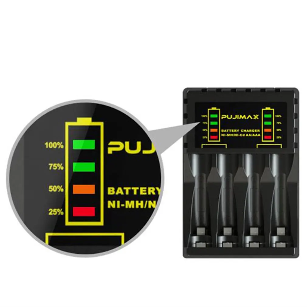 

4 slot Battery Charger for AAA/AA Rechargeable Battery Short Circuit Protection with LED Indicator Ni-MH/Ni-Cd charger
