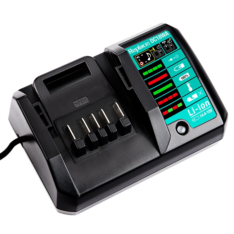 

For Makita 14.4V-18V Li-Ion Battery Charger DC18WA Rechargeable Power Tool 100V-240V Lithium Battery Charger BL1815G BL1413G