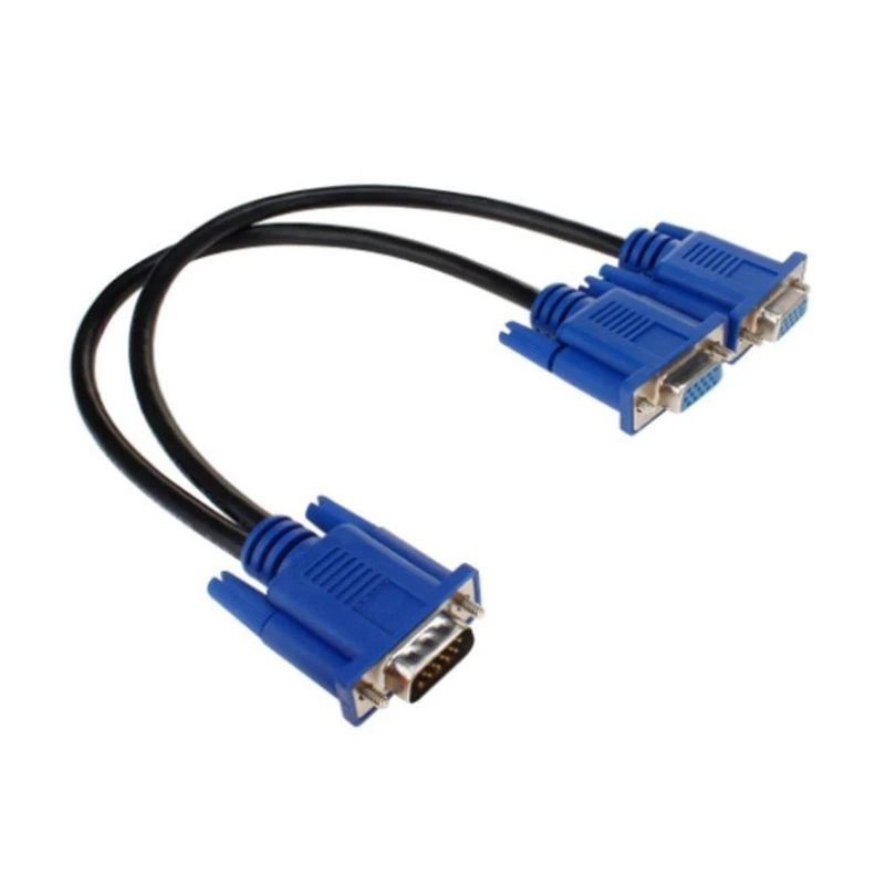 

VGA Splitter Cable Computer to Dual 2 Monitor Adapter Y Splitter Male to Female