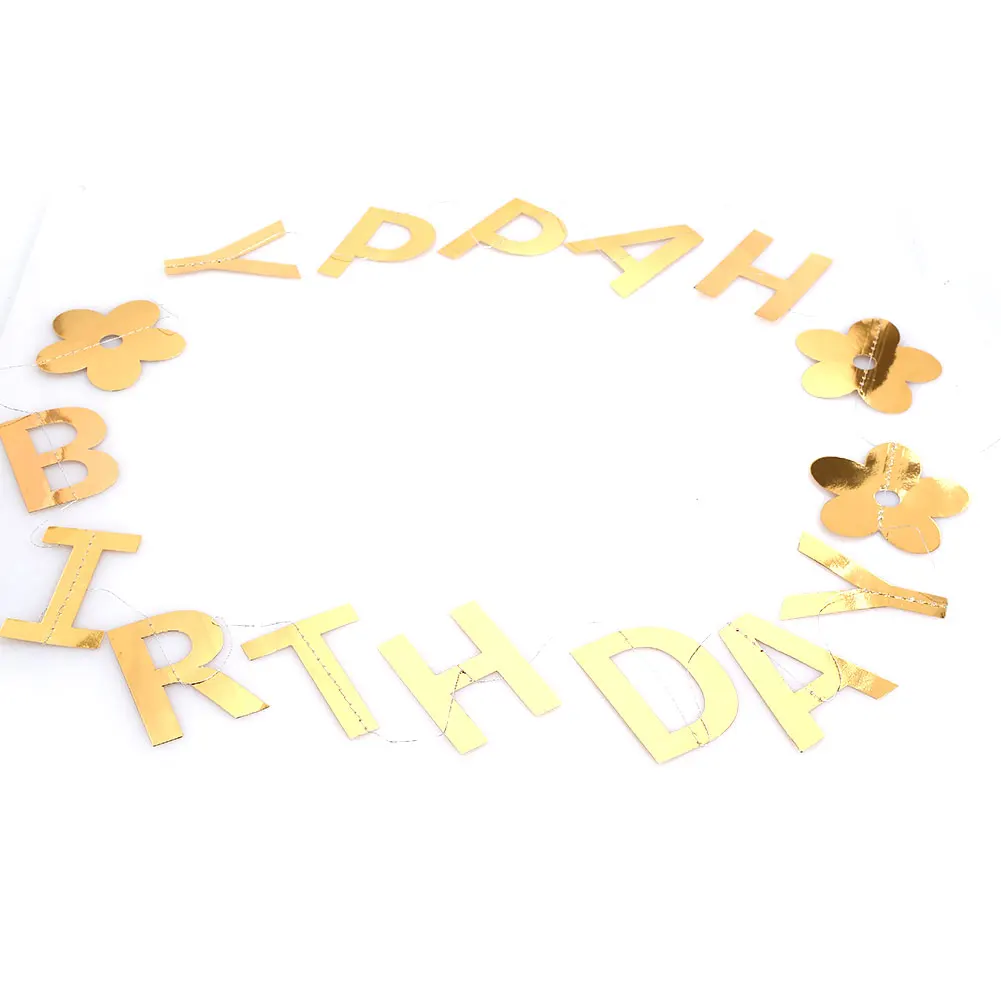 Подвесной Декор счастливые украшения для дня рождения баннер Бантинг бумага