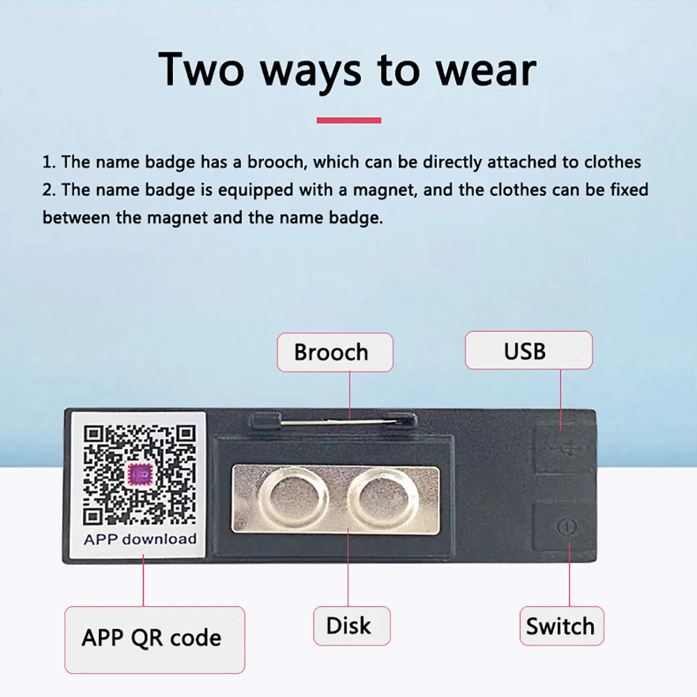 Bluetooth светодиодный именной значок ценник для ресторана магазина выставки