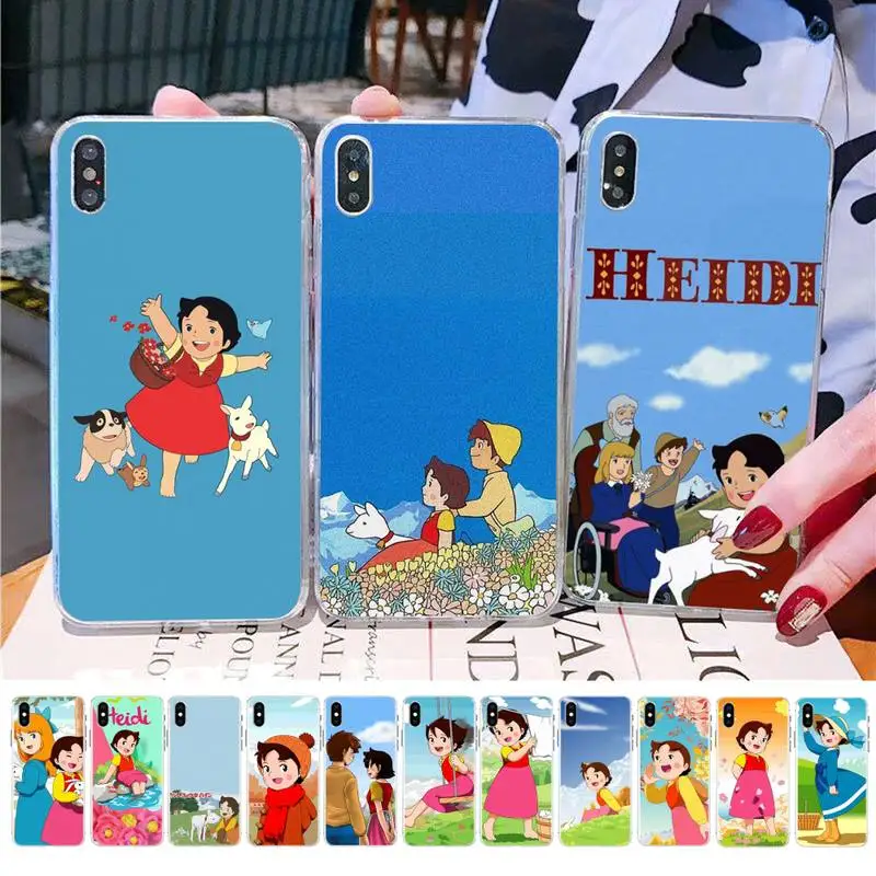 

Yinuoda Heidi Cartoon Phone Case for iPhone 11 12 13 mini pro XS MAX 8 7 6 6S Plus X 5S SE 2020 XR case