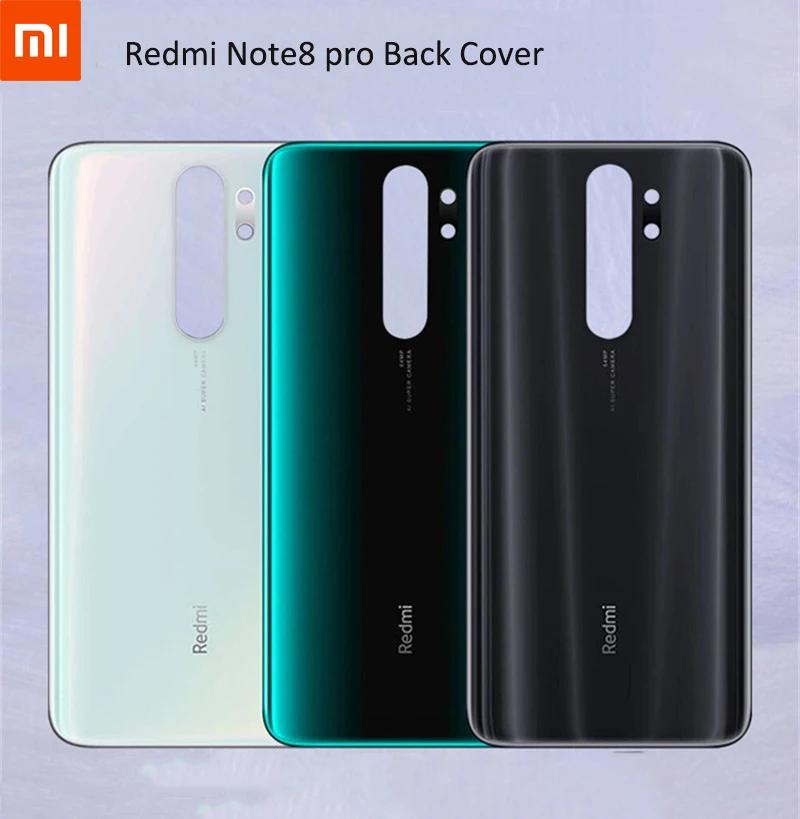 Оригинальный чехол для аккумулятора Xiaomi Redmi Note 8 Pro Задняя стеклянная панель