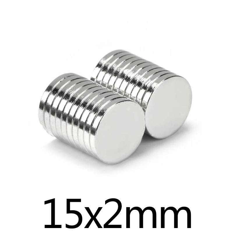 30/50/100Pcs 15x2 мм неодимовый магнит N35 неодим железо боровые виток супер мощный