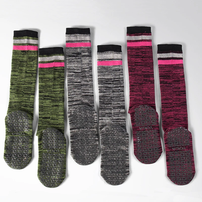 

Professional quality point silicone socks women's long tube socks non-slip cotton sports socks Pilates warm socks