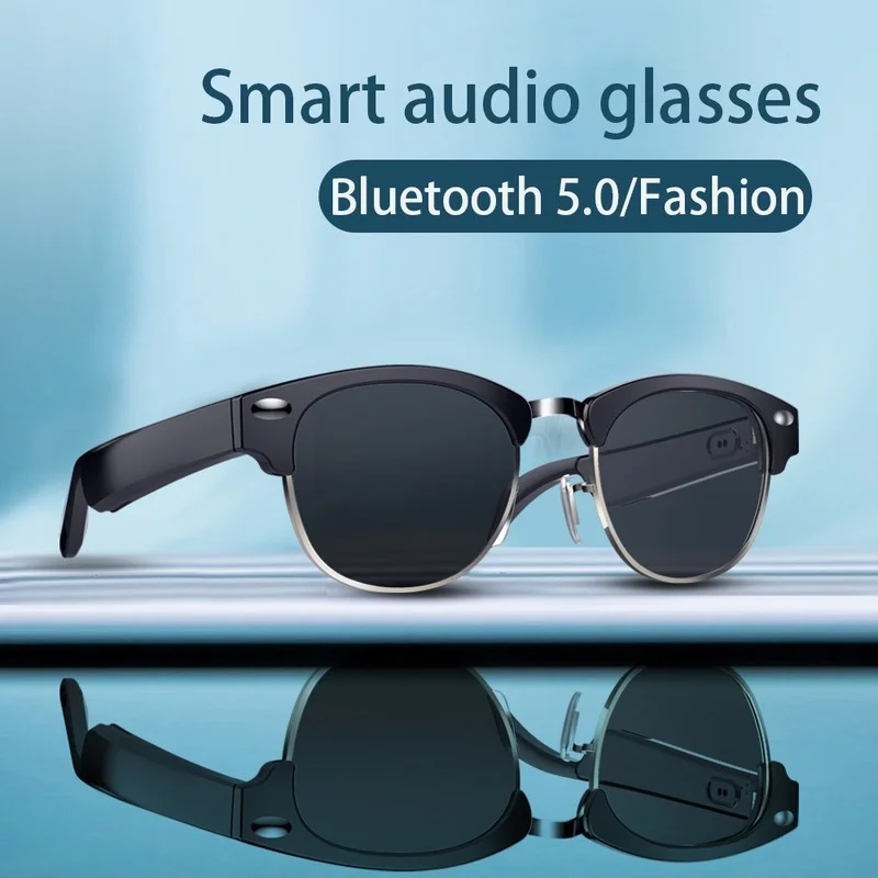 저렴한 DOSII-블루투스 선글라스, 아웃도어 스포츠 스마트 안경 헤드폰, 오픈 오디오, 핸즈프리, 무선 헤드셋, 마이크 포함, 스마트폰용