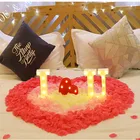 100 шт. искусственные шелковые розы, цветочные лепестки, листья для вечеринок, праздничные украшения, товары 5ZSH012