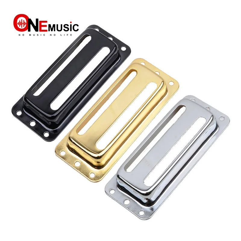 zwei linie metall messing elektrische gitarre pickup humbucker pickup coversdeckelshelltop chrom schwarz gold free global shipping