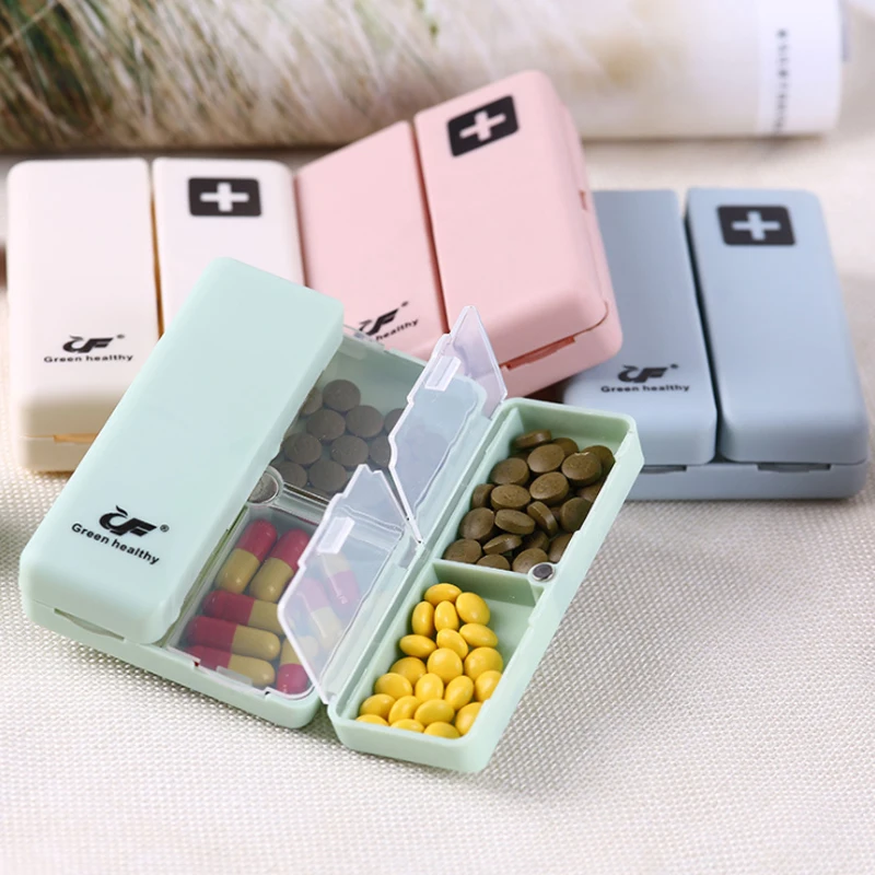 

3 Colors 7-day Weekly Magnetic Supplement Kit Portable Medicine Box Collapsible Container Dispenser Storage Box Travel Pill Box