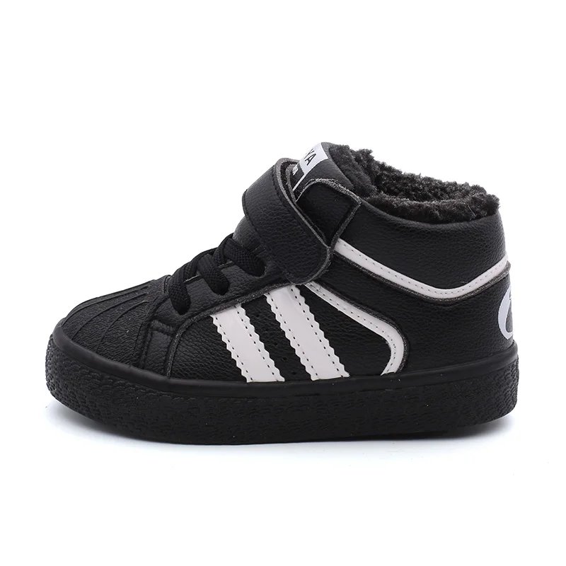 black 02 Babaya Kids Boots for Girl Children Shoes Boys Winter New Baby Winter Shoes Girls Snow Cotton Boots Plus Velvet Thickening - Цвет: black 02