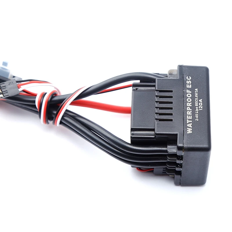 

Upgrade Sensorless 120A S-120A Brushless ESC Electric Speed Controller with 5.5V / 3A BEC for 1/8 RC Car