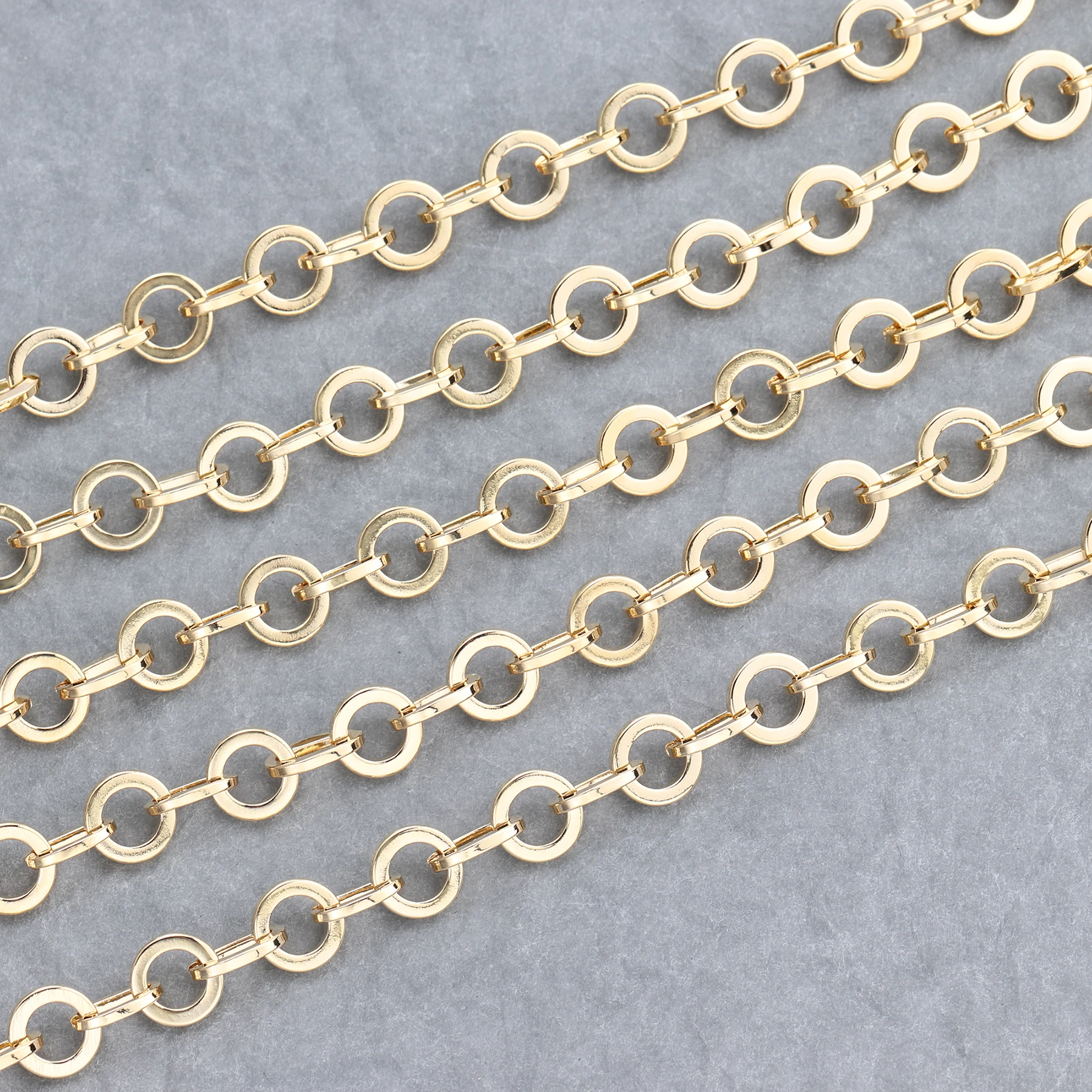 

GUFEATHER C73,diy chain,18k gold plated,0.3 microns,jewelry accessories,copper metal,jewelry making,diy chain necklace,1m/lot