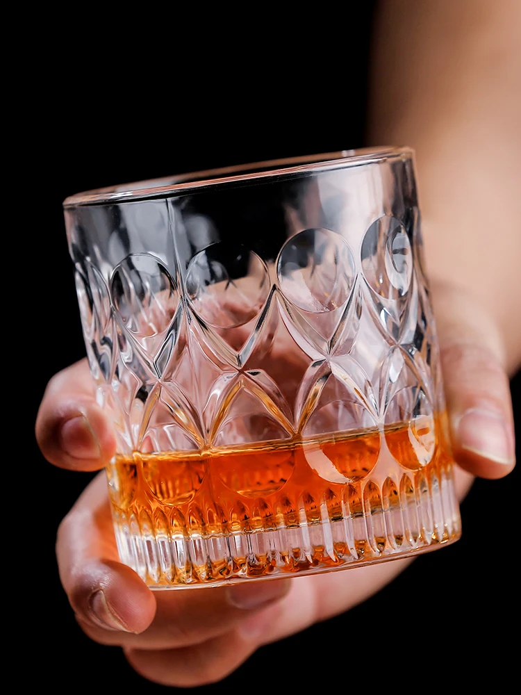 Модные стаканы для виски шотландское бурбон коктейли ром прочная стеклянная