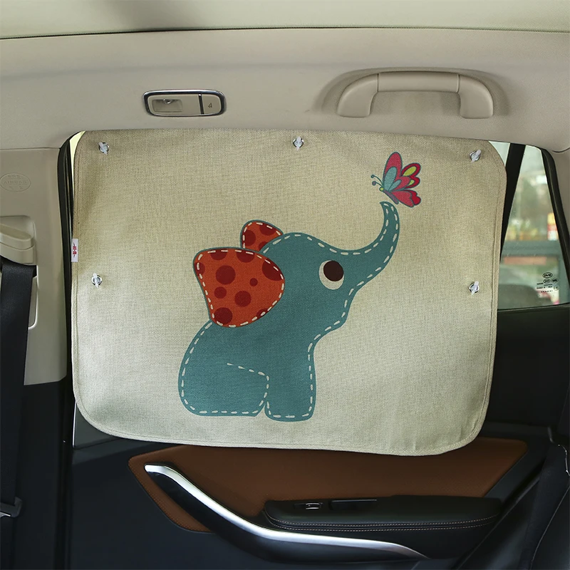 Защитный экран для бокового окна автомобиля от солнца с регулируемой высотой и защитой от ультрафиолетовых лучей.