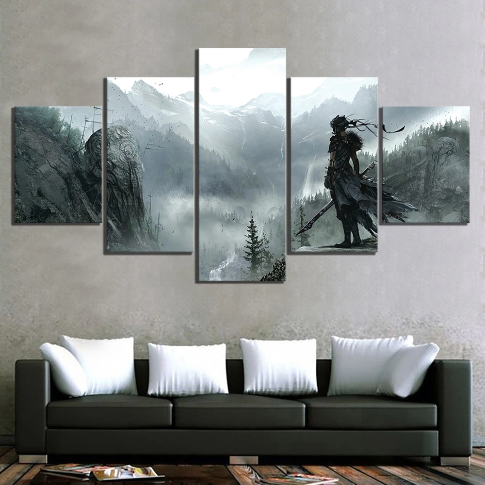 

Modular Art Home Decor HD Prints Hellblade Senuas Sacrifice Game Scene Canvas Painting Poster Living Room Framework
