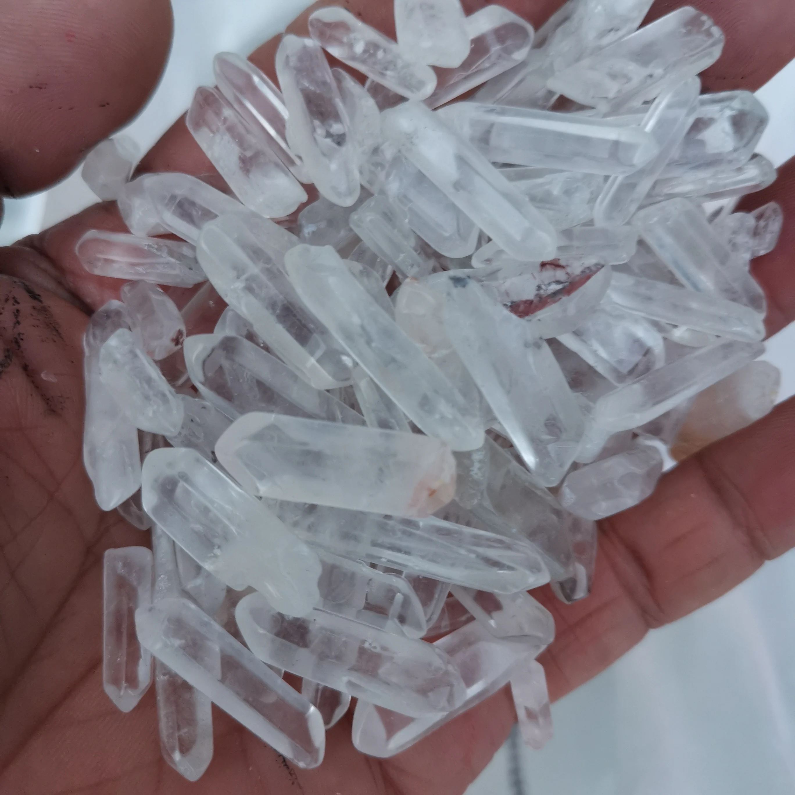 

100g Clear Natural Crystal Quartz Cluster DIY Crystal Point Terminated Wand Specimen Pendant Healing Crystal Minerals Stones 100
