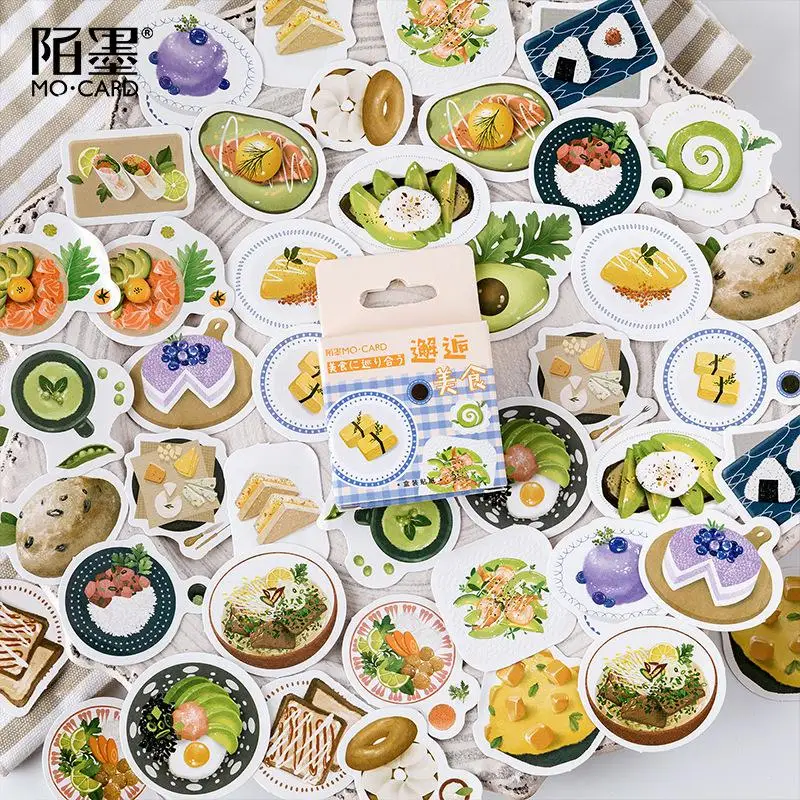 45 шт./лот наслаждайтесь вкусной едой милый бумажный стикер украшение стикер s Diy планировщик дневник в стиле Скрапбукинг этикетка наклейка Kawaii канцелярские принадлежности - Цвет: as shown
