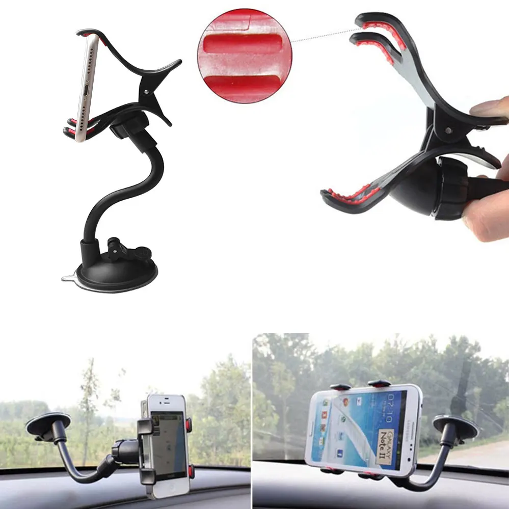 Гибкий автомобильный держатель для телефона с поворотом на 360 градусов