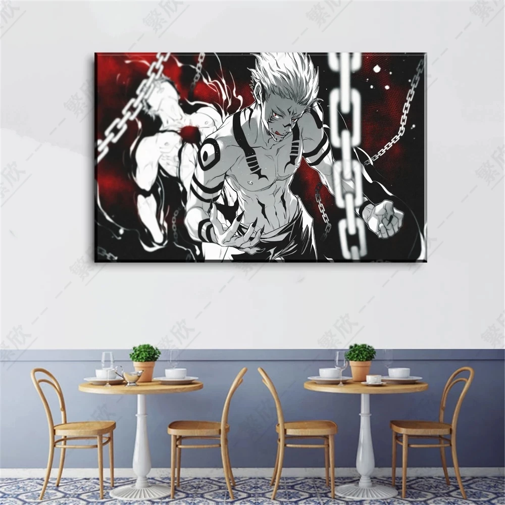 

Anime Jujutsu Kaisen Posters Wall Art Prints Canvas Painting Itadori Yuji Ryomen Sukuna Pictures Modular Living Room Home Decor