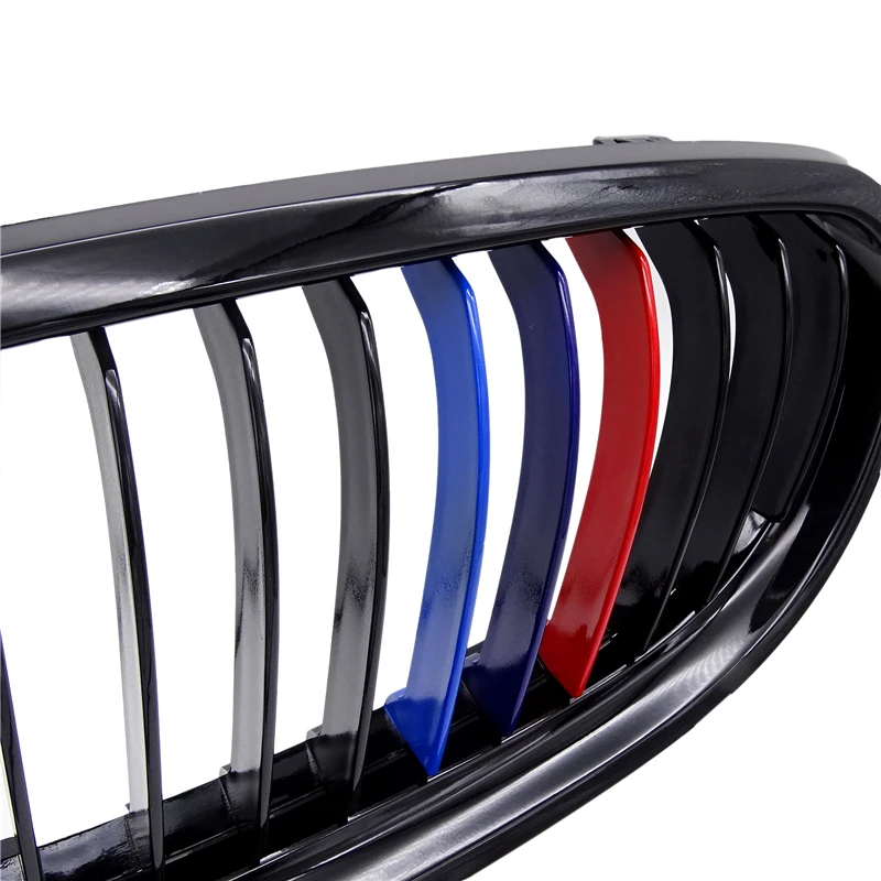1 пара глянцевая/матовая черная M-Color Передняя решетка радиатора для BMW E90 E91 LCI 325i 328i