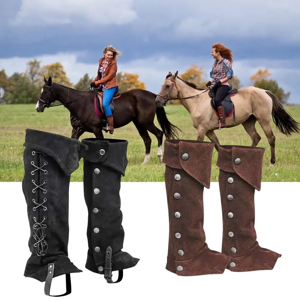 

1 пара винтажных броневых чехлов для обуви, кожаные полу-гетры, гетры Fpr для мужчин и женщин, средневековые, стимпанк Чехлы для ног, гетры