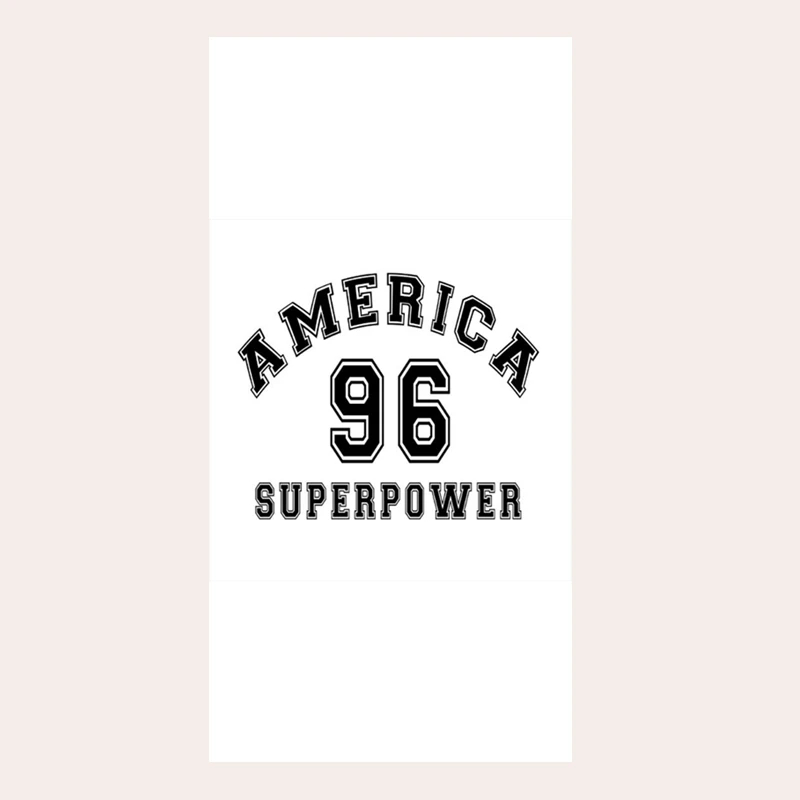 Black White America Superpower Personalised Number Gym Sport Towels for Men Audlt Beach Travel Bath Towel Set Cool Birthday Gift