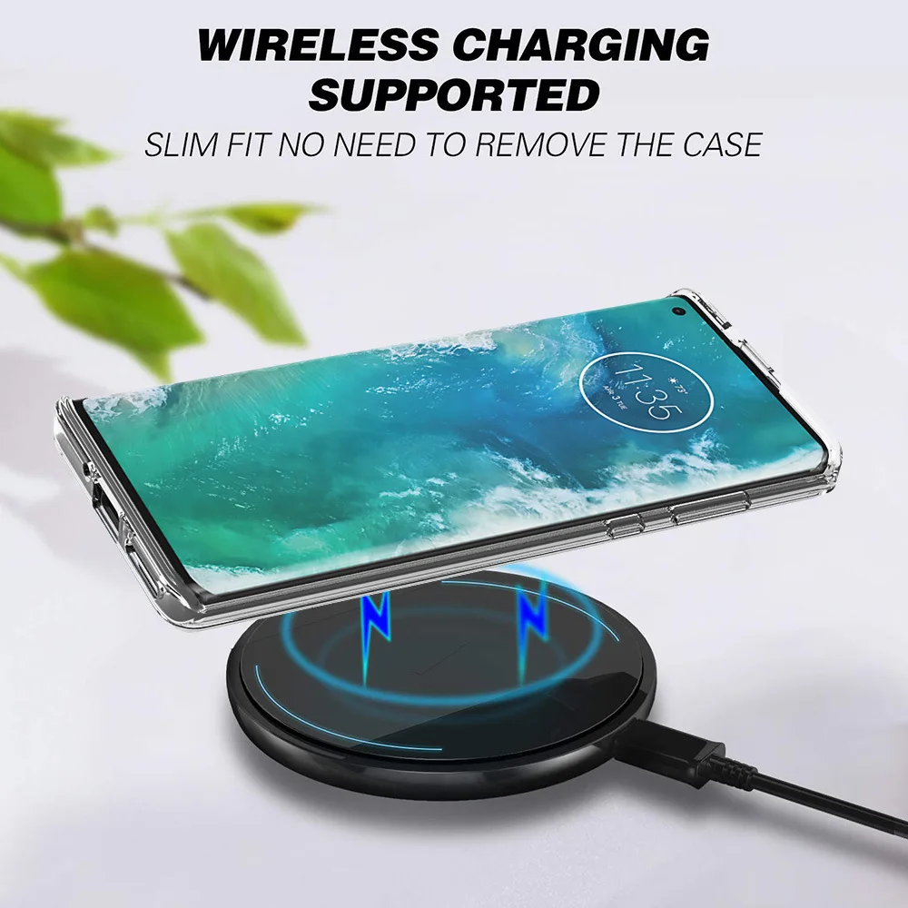 Slim Hybrid Cover Air Cushion Fitted Case Flexible TPU With Clear Back Panel Shockproof Shell For Motorola Edge Plus Moto Edge+