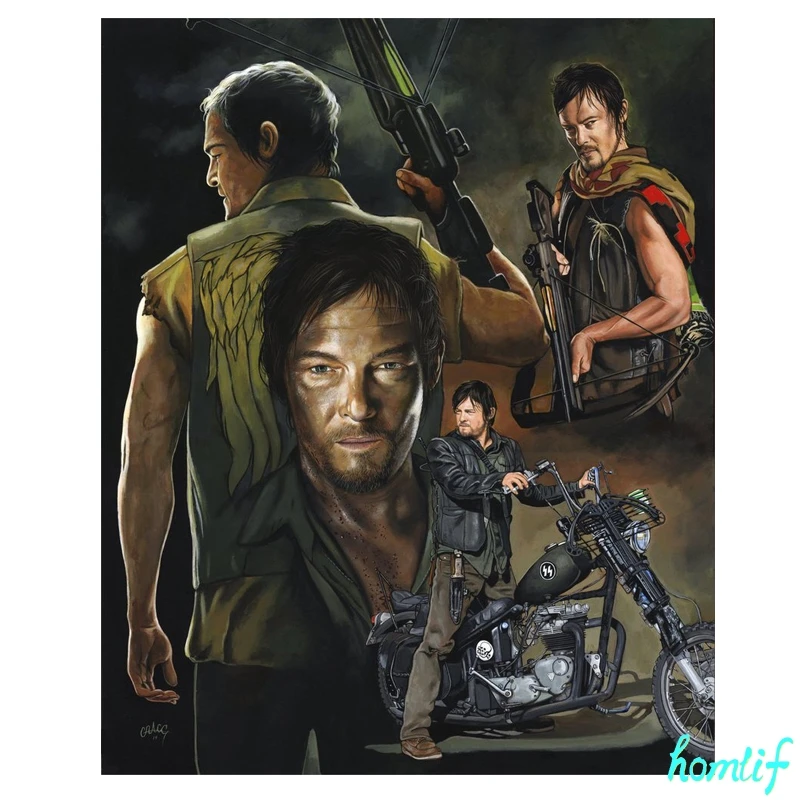 Diy 5d алмазная вышивка Постер &quotХодячие мертвецы&quot украшение дома 3d Алмазная