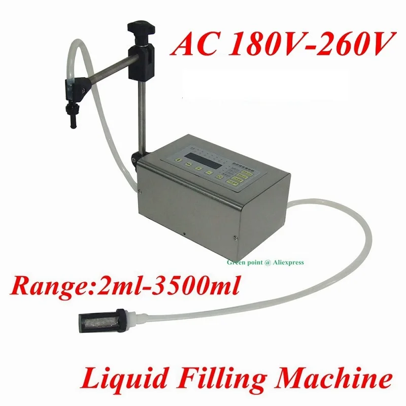 2ml - 3500ml Digital Liquid Filling Machine AC 180V-260V Water Drink Perfume Juice Milk Small Bottle Filler Single-Chip Control