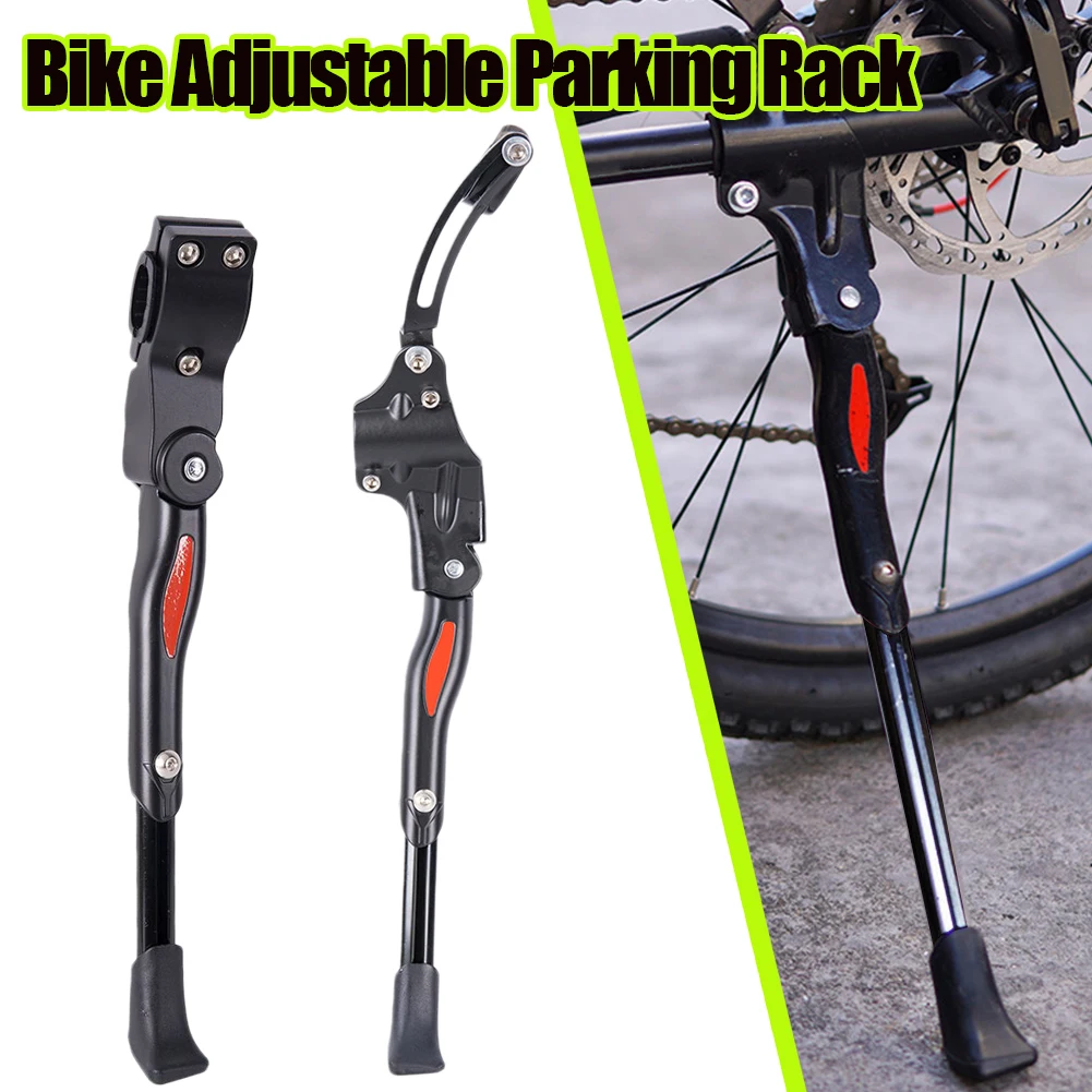 

Hot Sell Adjustable Bike Kickstand Aluminum Alloy Rear Side Mountain Road Bike Non Slip Foot Support Bicycle Accessories Stable
