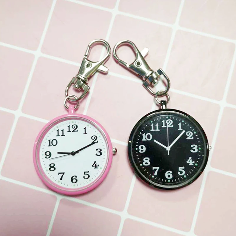 Fashion Pocket Watch Small Round Dial Quartz Analog Keychain Clock JRDH889 | & Fob Watches
