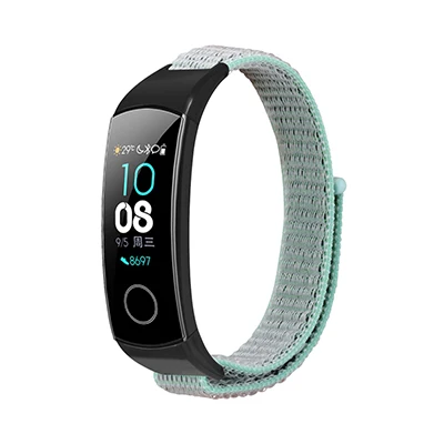 Green Hangrui браслет для huawei Honor Band 5 Женский Мужской прочный нейлон мягкий изящный ремешок для часов для Honor Band 4 5 браслет для ремня - Цвет: Green