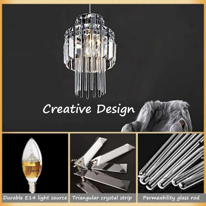LukLoy Хрустальный подвесной светильник люстра для столовой современный