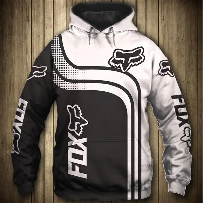

2021 Spring Autumn New Motorcycle Hoodie Jacket 3D Printing Sport Pullover Hip-hop Streetwear Trend Casual Top Men Women Clothes