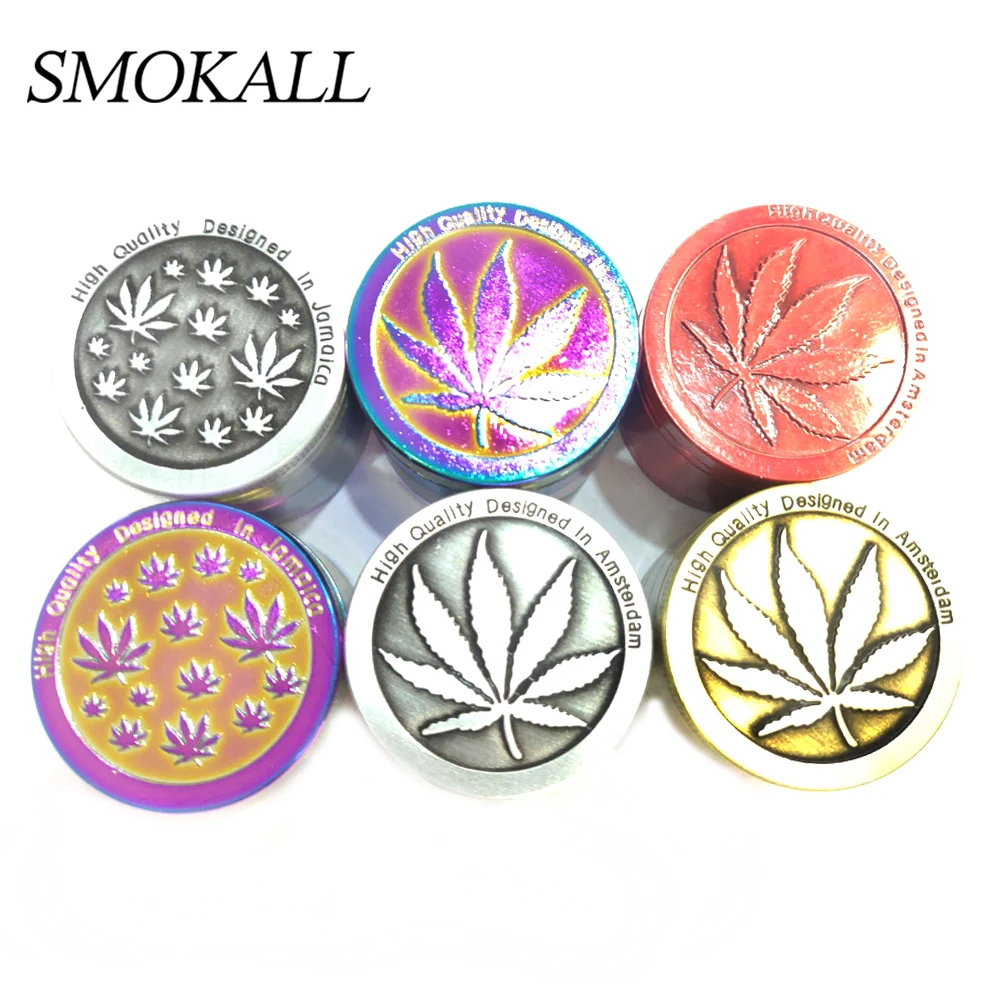 

10pcs 4-layer Zinc Alloy Grinder For Smoking 40mm Diameter Herbal Herb Tobacco Grinders Crusher Smoke Cigarette Accessories