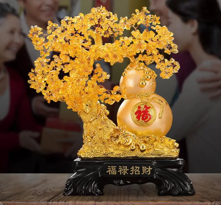 

The topaz treasure tree furnishing pieces accumulation fund tree PI xiu gourd sitting room bo ancient frame horse decoration
