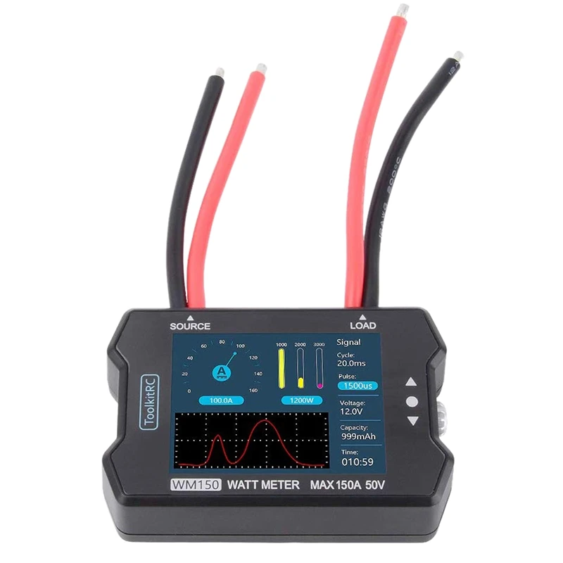 ToolkitRC WM150 Ватт метр 150A 50 в измеритель мощности двигателя высокая точность PPM