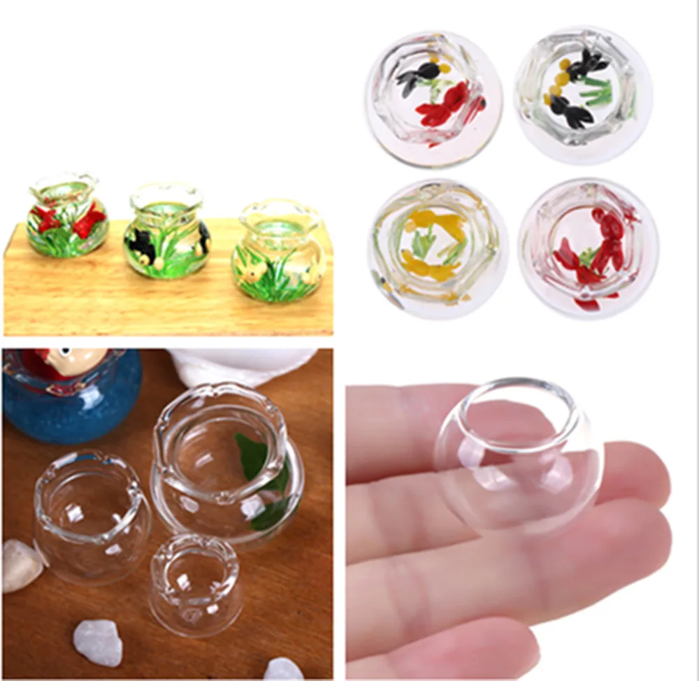 Мини аквариум DIY Полимерные Подвески Инструменты прозрачные золотые рыбки танки