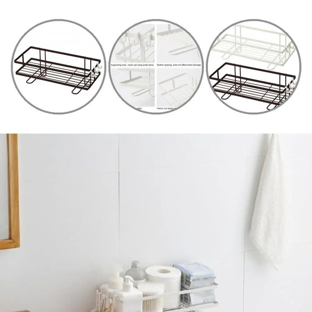 

Iron Excellent Free Standing Above Toilet Organizer 2 Colors Bathroom Organizer Eco-friendly for Dorm