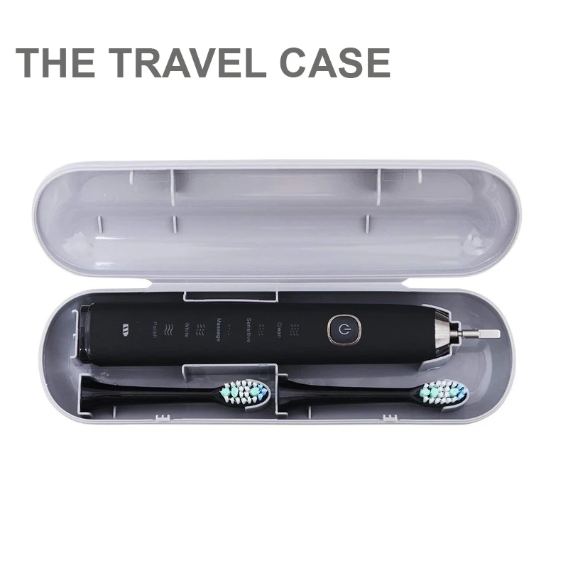 

New Tzneletzn Electric Toothbrush Ultrasonic Tooth Brush With Facial Brushes And Travel Case 4 Heads Wireless s100