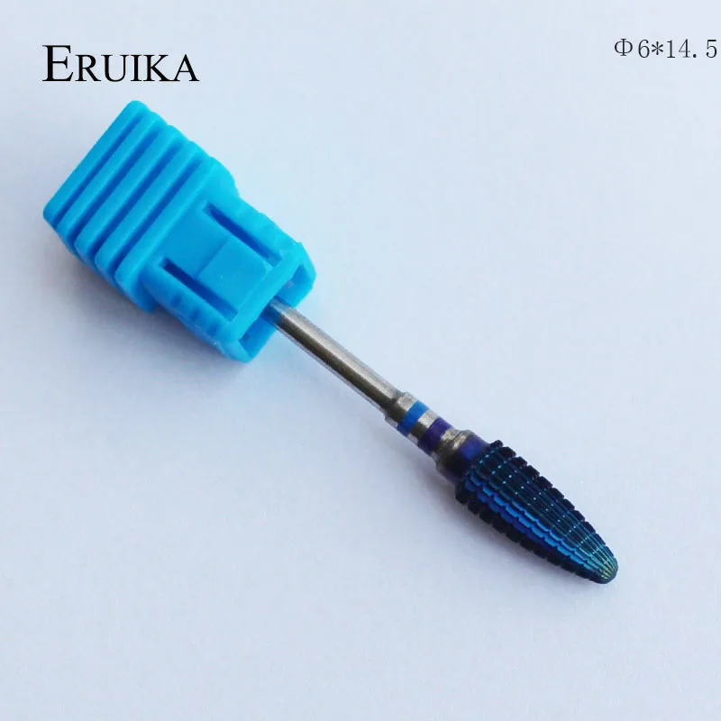 ERUIKA 6 типов синих вольфрамовых карбидных заусенцев нанопокрытие для ногтей