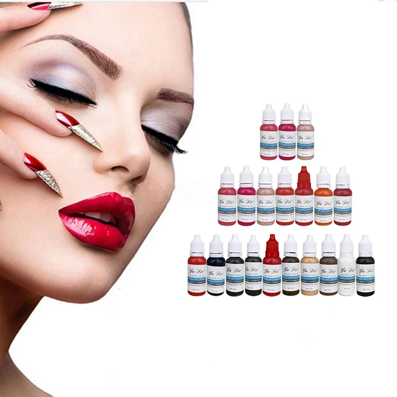 

22 Color Set Permanent Makeup Eyebrow Inks Lips Tattoo Color Microblading Pigment Eyebrow Tattoo Color Inks Beauty supply